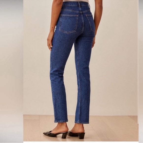 Reformation Liza High Rise Straight Jean - Huntington 25 - Picture 3 of 10
